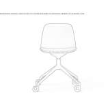Polypropylene office chair on trestles, on wheels Gaiano