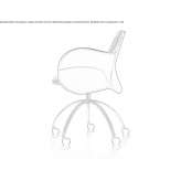 Swivel, upholstered office chair Lauro
