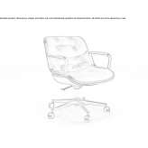 Leather office chair with a 5-star base Godim