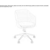 Swivel, height-adjustable fabric office chair Schmirn