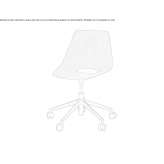Office chair in multi-layer wood on wheels with a base with 5 arms Anif