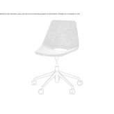 Fabric swivel office chair with 5-arm base Anif