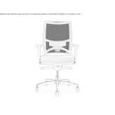 Mesh office chair with armrests and 5-arm base Wuermla
