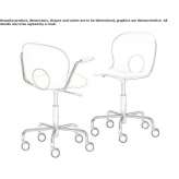 Office chair on wheels with a base with 5 arms Absdorf