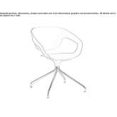 Swivel chair on polypropylene trestles Vuarrens