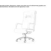 Leather upholstered office chair on wheels Breves