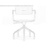 Swivel chair with a five-star base and armrests Toraya