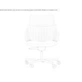 Height adjustable office chair with wheels Mithymna