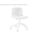 Swivel, upholstered chair with height adjustment Belcesti