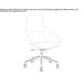 Height adjustable office chair with 5-arm base Sabalito