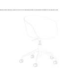Polypropylene swivel chair with height adjustment Belcesti