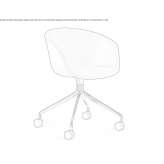 Upholstered swivel chair on wheels Belcesti