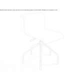 Fabric chair with height adjustment and 5-star base Toraya