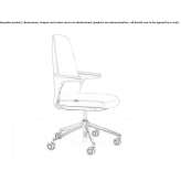 Office chair with medium backrest and 5-arm base McAllen