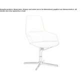 Fabric office chair with armrests and 4-arm base Sabalito
