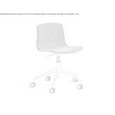 Upholstered chair with height adjustment and wheels Belcesti
