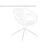 Swivel, upholstered trestle chair Vuarrens