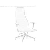 Fabric swivel office chair with 4-arm base Chirac