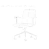 Swivel office chair on wheels Chirac