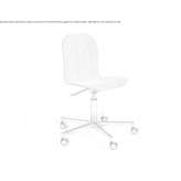 Beech office chair with height adjustment and wheels Rovegno