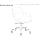 Height-adjustable office chair on wheels and 5-arm base Sabalito