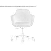 Swivel fabric office chair on wheels Auffay