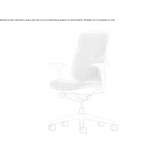 Height adjustable resin office chair with 5-arm base Malling