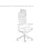 Leather office chair with a 5-star base Valencia