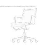Swivel office chair with height adjustment and armrests Nisipari