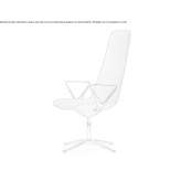 Height-adjustable swivel chair with 4-star base Kukow