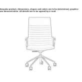 Chair with a 5-star base and armrests on wheels Culver