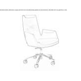 Office chair on wheels with a base with 5 arms Anamoros