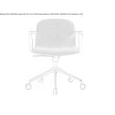 Height adjustable fabric office chair with armrests Monessen