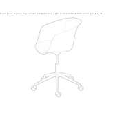 Swivel chair made of polypropylene with armrests Wiednitz