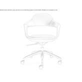 Swivel leather office chair on wheels Ferron