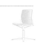 Upholstered office chair with a 4-star base Sepahua