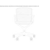 Swivel office chair on wheels with a base with 5 arms Proger