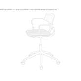 Swivel aluminum office chair with armrests and 5-Spoke base Limerle