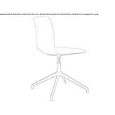 Swivel fabric office chair on trestles Burham