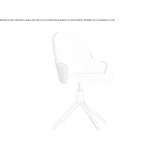 Fabric office chair on trestles, with armrests Saraykoy