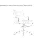Swivel office chair with armrests and 4-Spoke base Nisipari