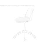 Swivel office chair made of polypropylene on wheels with a 5-spoke base Fritch