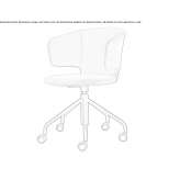 Swivel chair with height adjustment and wheels Dobretu