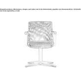 Height-adjustable office chair with armrests, with a 5-star base Hopton