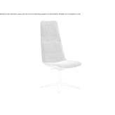 Swivel chair with high backrest and 4-star base Kukow