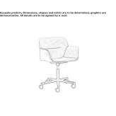 Height-adjustable office chair on wheels and 5-arm base Obninsk