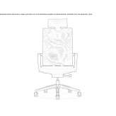 Fabric office chair with headrest Sarayonu
