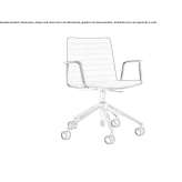 Chair with a 5-star base and armrests on wheels Metapa