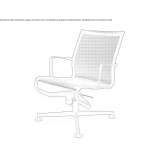 Swivel office chair with armrests and 4-Spoke base Citov
