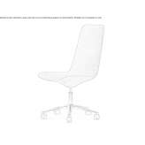 Office chair on wheels with a base with 5 arms Kukow